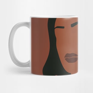 Abstract Boho Woman with Gold Earring Mug